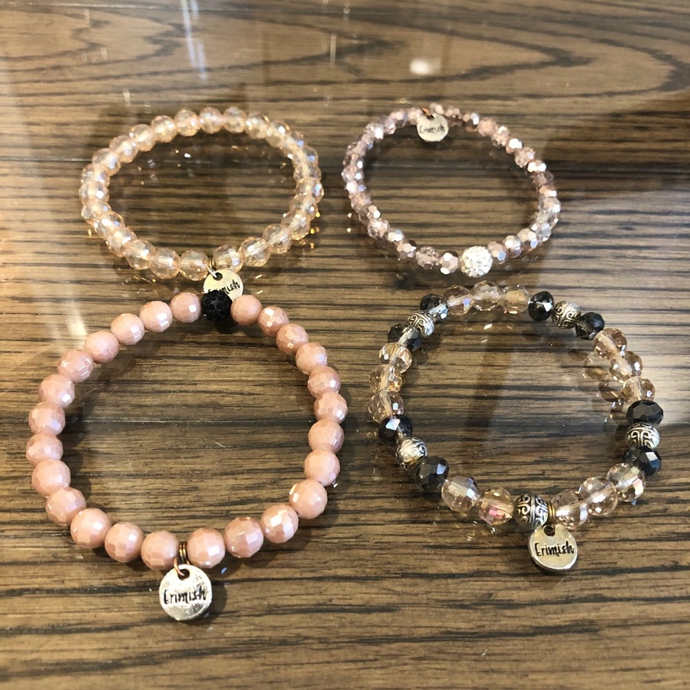Shimmering Erimish stack bracelets